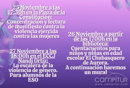 Maguilla se moviliza por el Día Internacional de la Eliminación de la Violencia contra la Mujer